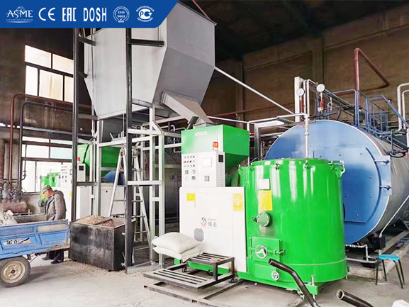 biomass burner fire tube boiler